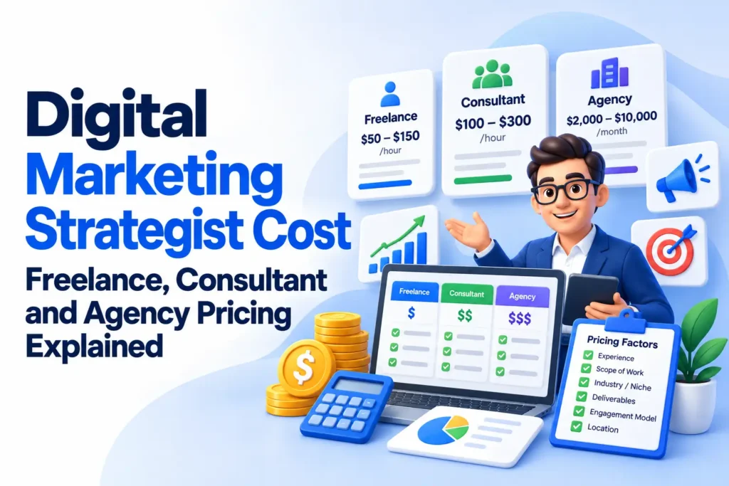 Digital Marketing Strategist Cost Freelance, Consultant and Agency Pricing Explained