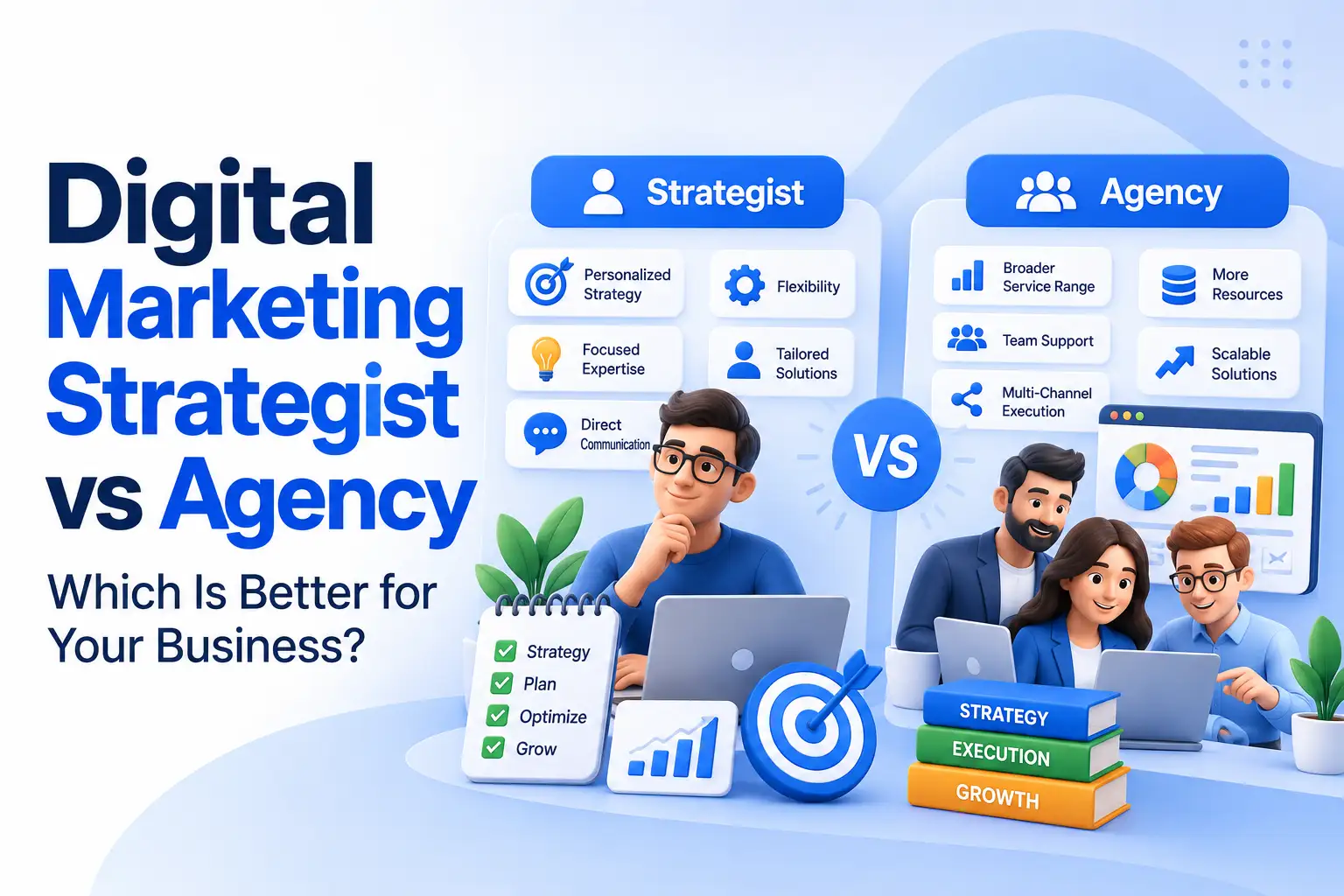 Digital Marketing Strategist vs Agency | Which Is Better for Your Business?